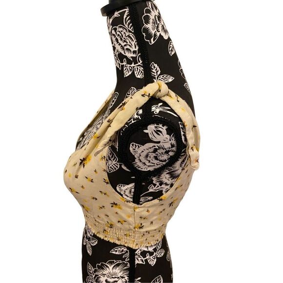 Lottie Moss Floral Cropped Tank Top Beach Coastal Vacation - Picture 6 of 10